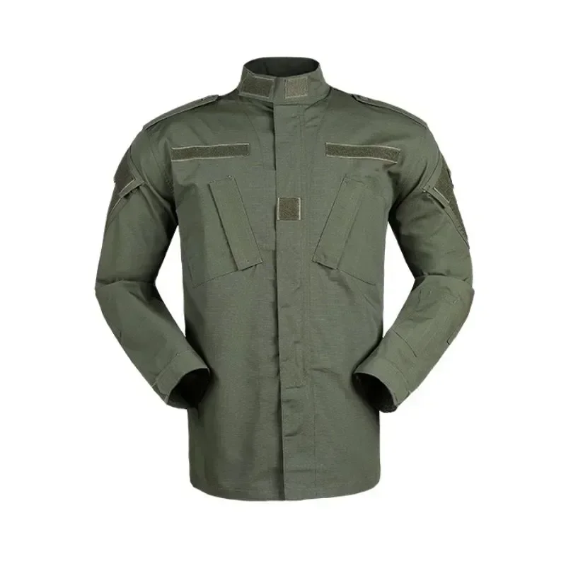 Indumento Fishion Wear Uniforme e pantaloni Caccia Camicia verde militare Escursionismo Oliva Soldato Campeggio Tattico Combattimento militare all'aperto