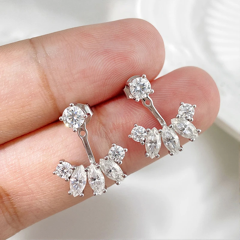Thumbnail 4 - #33 Trending Moissanite Stud Earrings Right Now