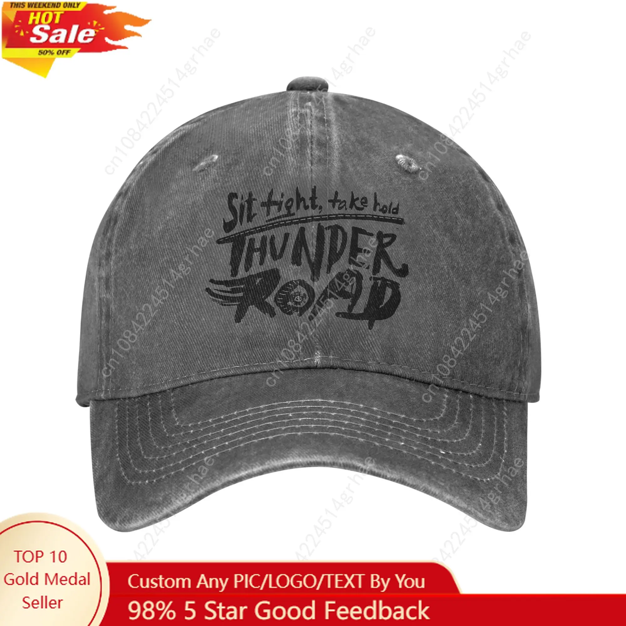 Bruce The E Street Band Springsteen Thunder Road Baseball Cap Unisex Style Distressed Denim Snapback Hat Adjustable Fit Caps Hat