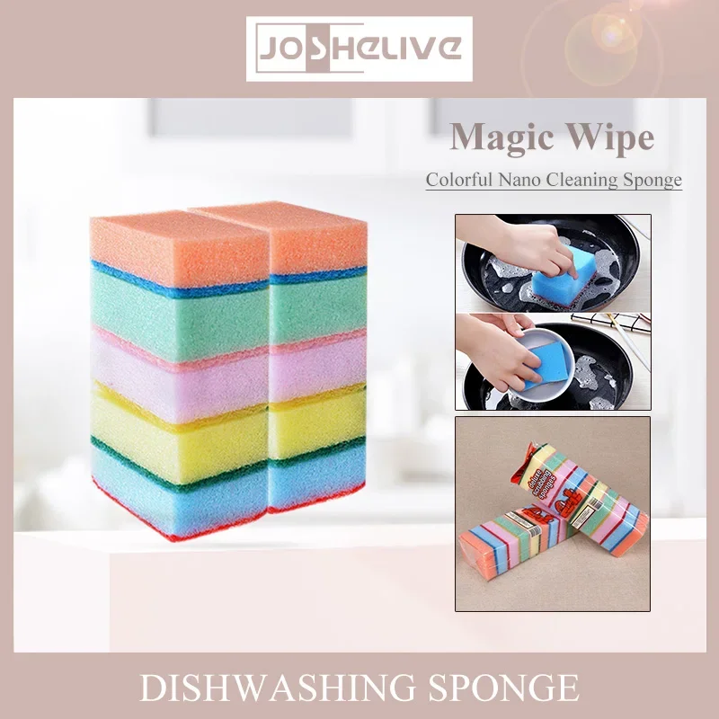 1~10pcs Melamine Sponge Eraser Sponge Cleaner Universal Dishwashing Sponge Washing Scourer Kitchen Bathroom Cleaning Accessrices