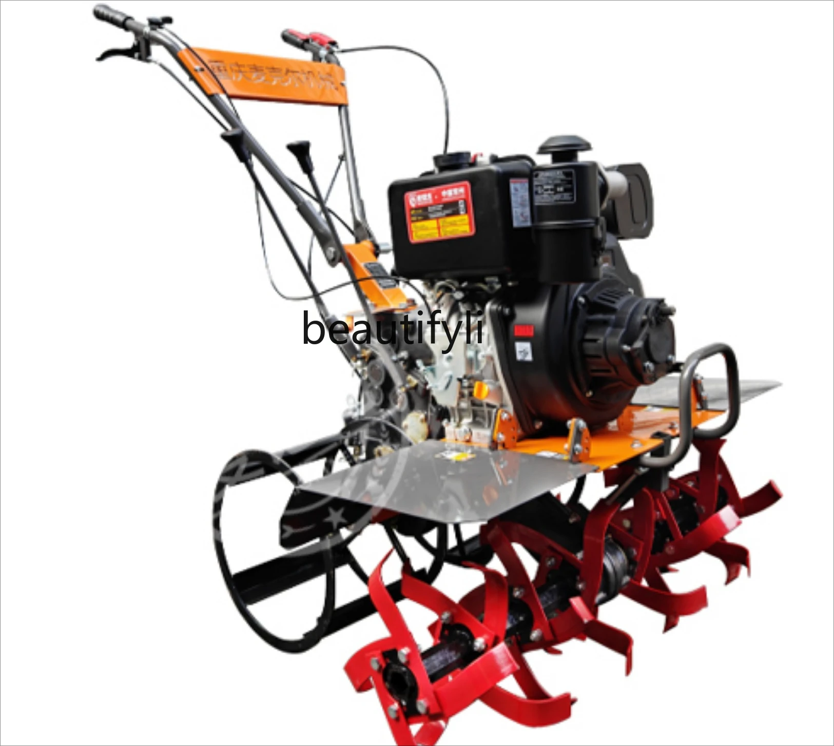 Four-wheel drive direct transmission micro tiller 4-wheel drive rotary tiller agricultural high-horsepower paddy field machine