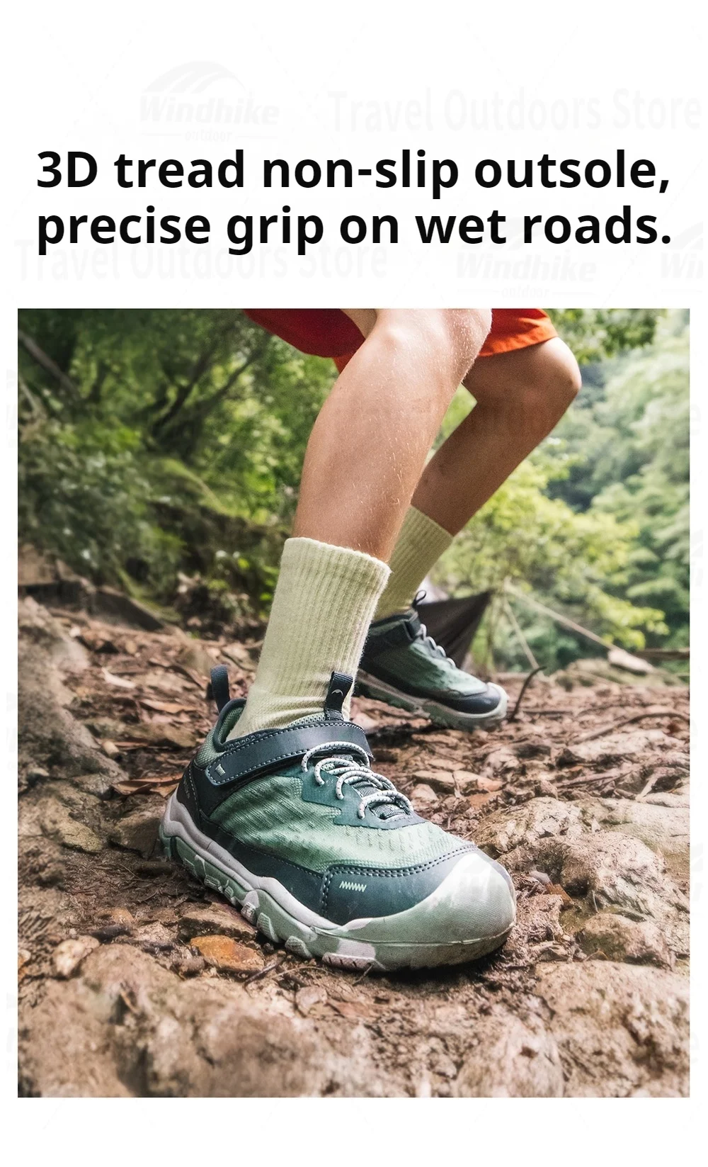 Naturehike Kids' Non-slip Lightweight Hiking Sneakers Anti-Slip Tape Walking Shoes Outdoor Travel Sneakers for River Tracing