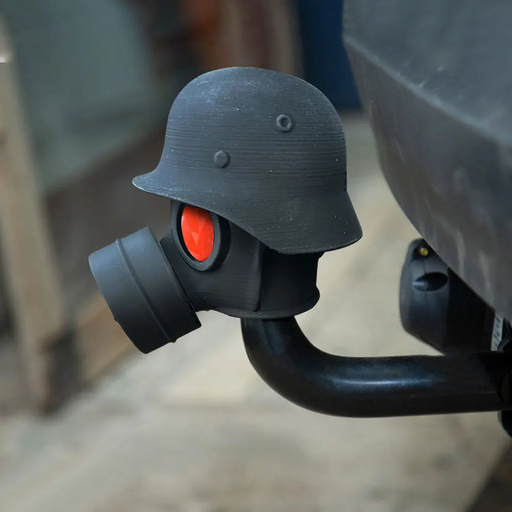 2PCS Funny Gas Mask Helmet Trailer Hitch Cover Trailer Hitch Ball Cover Trail Hitch Cover Prevent Receiver Tube From Rusting