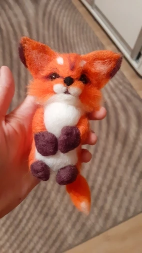 фетр для рукоделия фетр fieltro Fox Animal Wool Needle Felt Material Kit DIY Handmade Wool Felting Kit Craft For Women Beginner