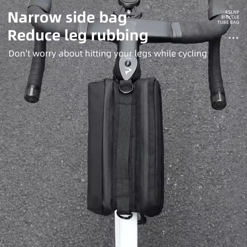 ESLNF Bike Bag Top Tube Bag Floating Installation Method Cycling Saddlebags Bicycle Pannier Bag Large Capacity Equipment Storage