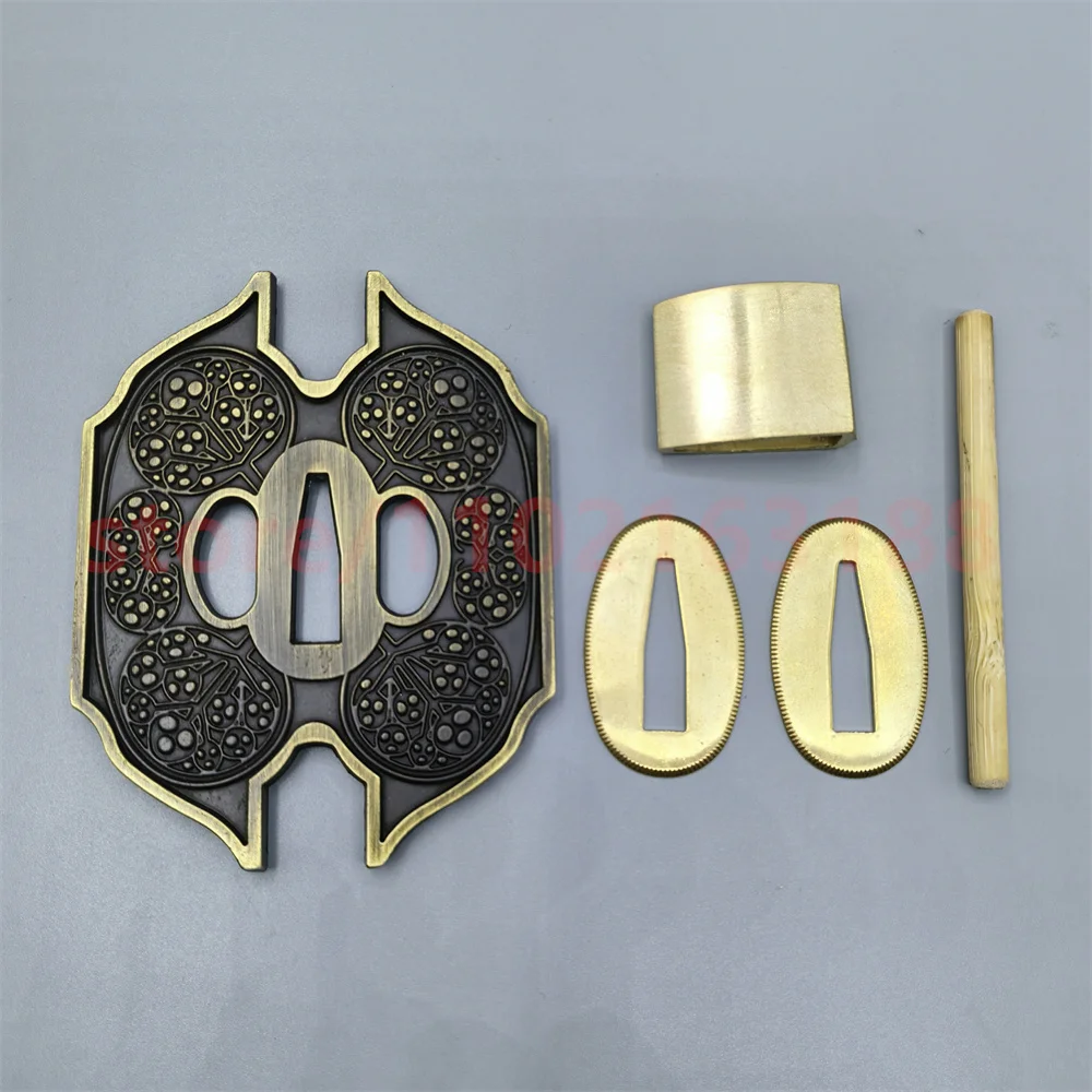 Alloy Tsuba Handguard Guard Brass Habaki Seppa For Japan Real Japanese Samurai Katana Sword Fittings Accessory Parts Nice