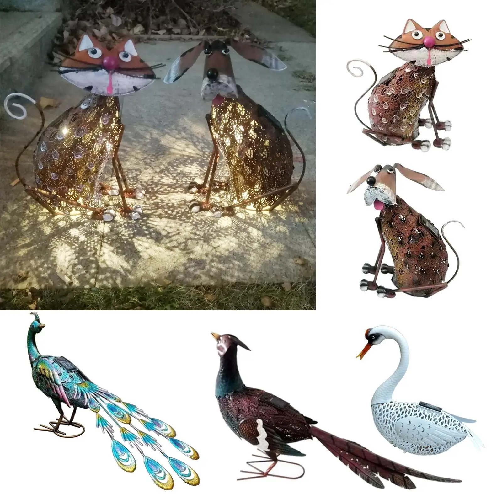 Solar Outdoor Animal Light LED Garden Decor Lamp Decorative Ormament