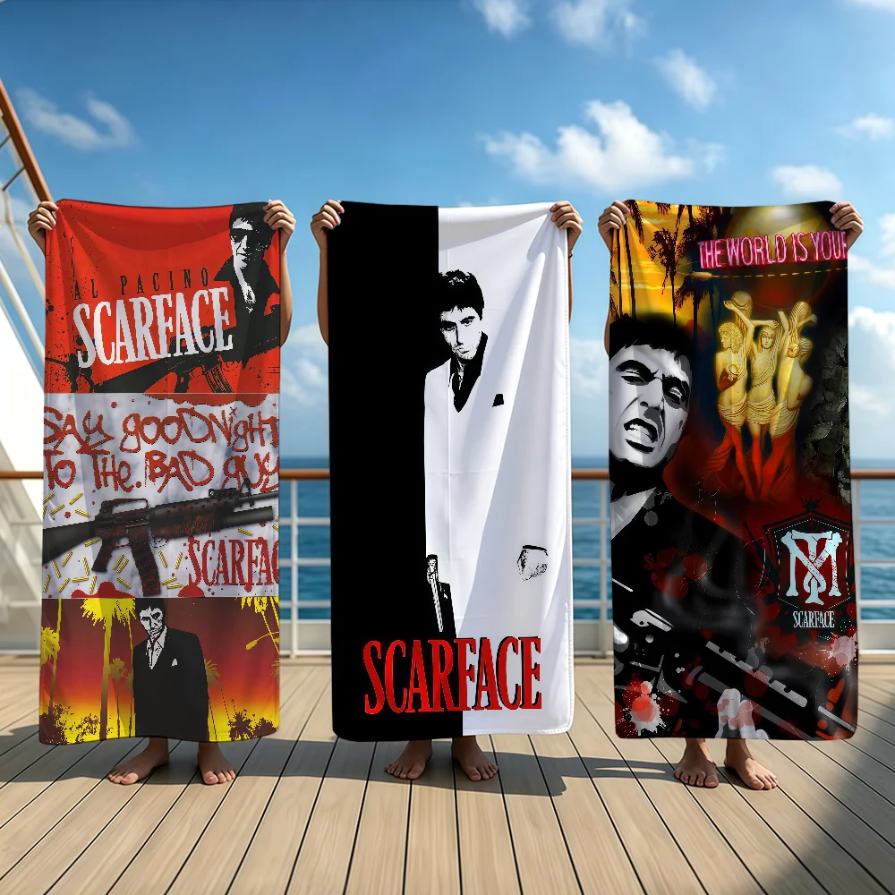 Movie S-Scarface Towel Textile Bathrobe Beach Quick-Drying Lightweight Portable Camping Swim Pool Travel