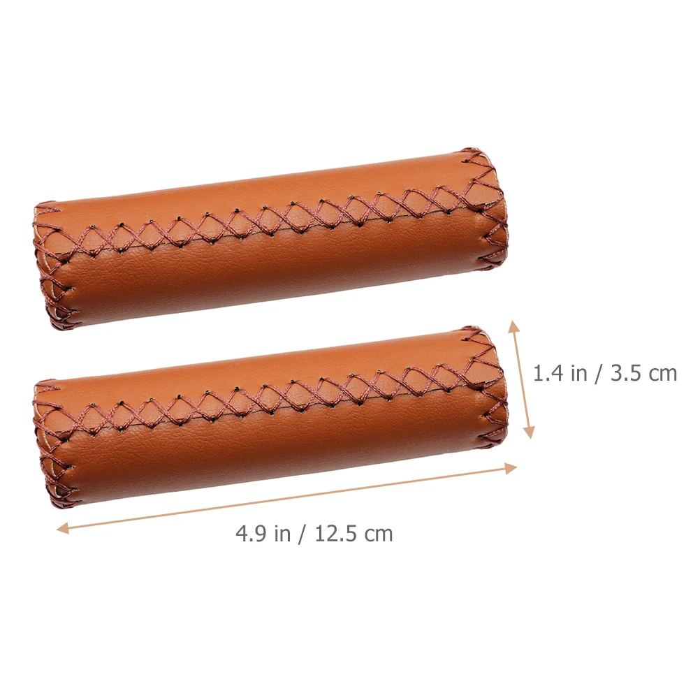 1Pair Ergonomic PU Rubber Bike Handlebar Grips Shock Absorbing Anti Fatigue Comfortable Grips for Mountain