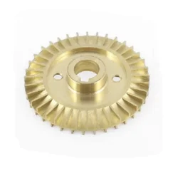 12mm Thickness 60/66/70/76/78/80/85/90mm OD 36 Teeth Brass Water Pump Impeller Copper Tone Double Side With Groove