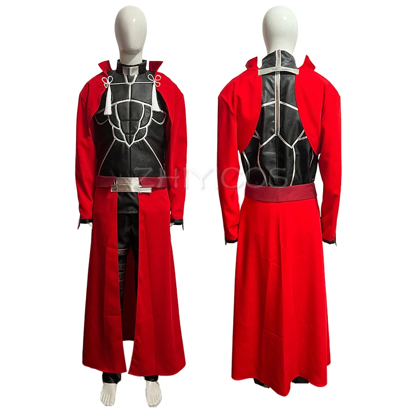 New Anime Fate Stay Night Archer Emiya Cosplay Costume Outfit Tops+Pants+Apron Halloween Costumes for Women/Men Custom Any Size