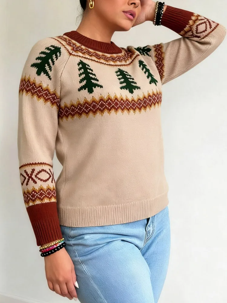 Women's Plus Size L-3XL Casual Knitted Long Sleeve Knitting Sweater Loose T-shirt Sports Outdoor Top Women Clothing Oversized