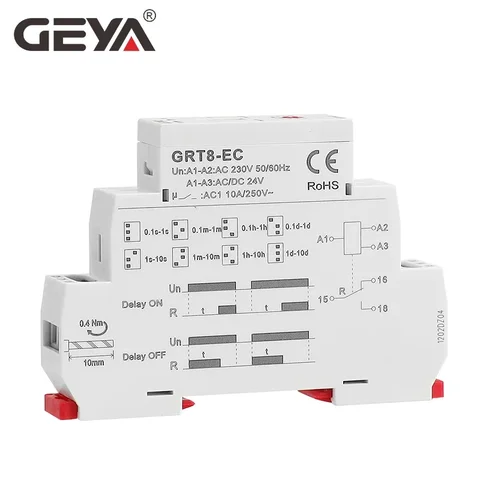 GEYA GRT8-EC Двухфункциональное таймерное реле с настройками — детальный вид товара