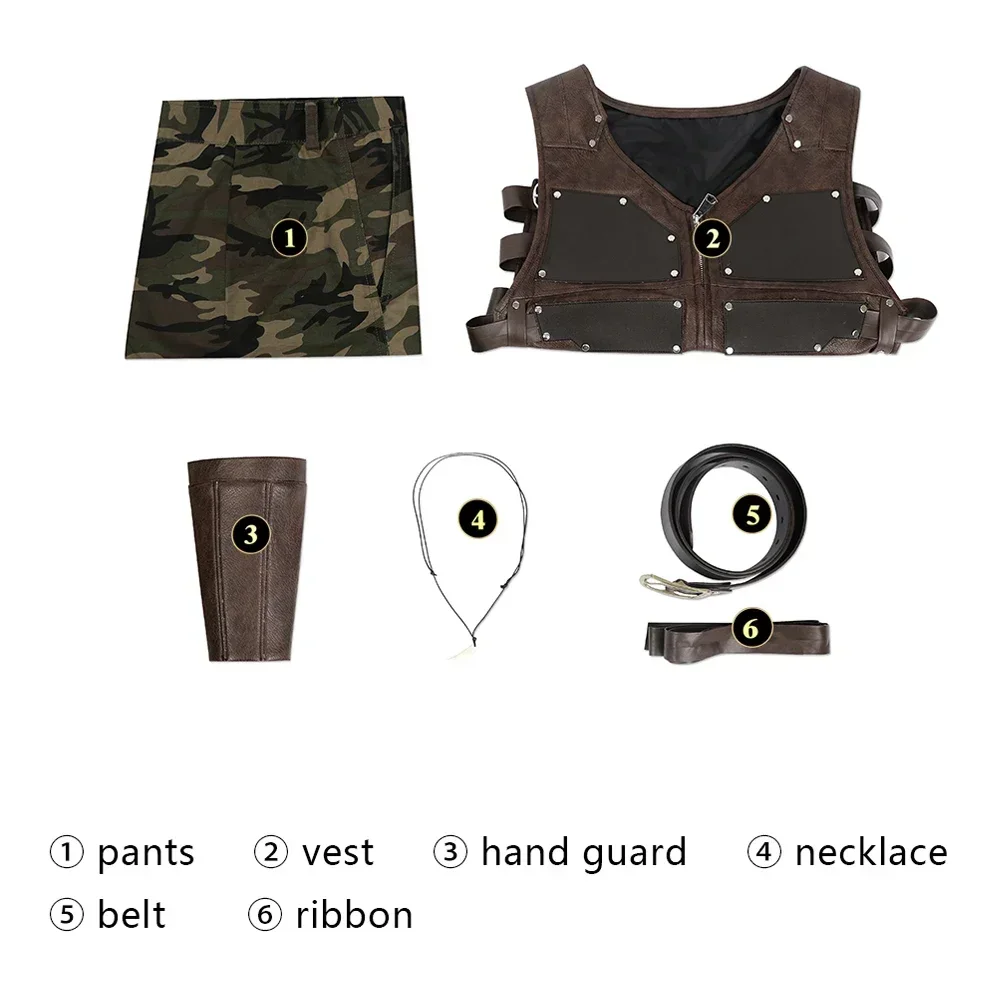 [حسب الطلب] أزياء تنكرية لفيلم هنتر كرافين الجديدة سترة بدون أكمام ملابس كرنفال الهالوين زي سيرجي كرافينوف