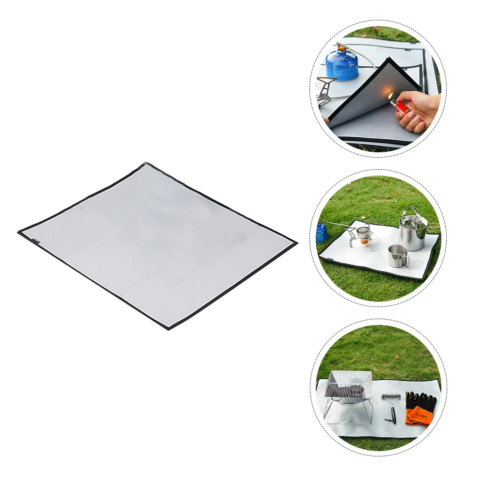 Insulation Pads Fireproof Cloth Blanket for Home Silicone Coated Glass Stovetop Protectors Retardant Fabric