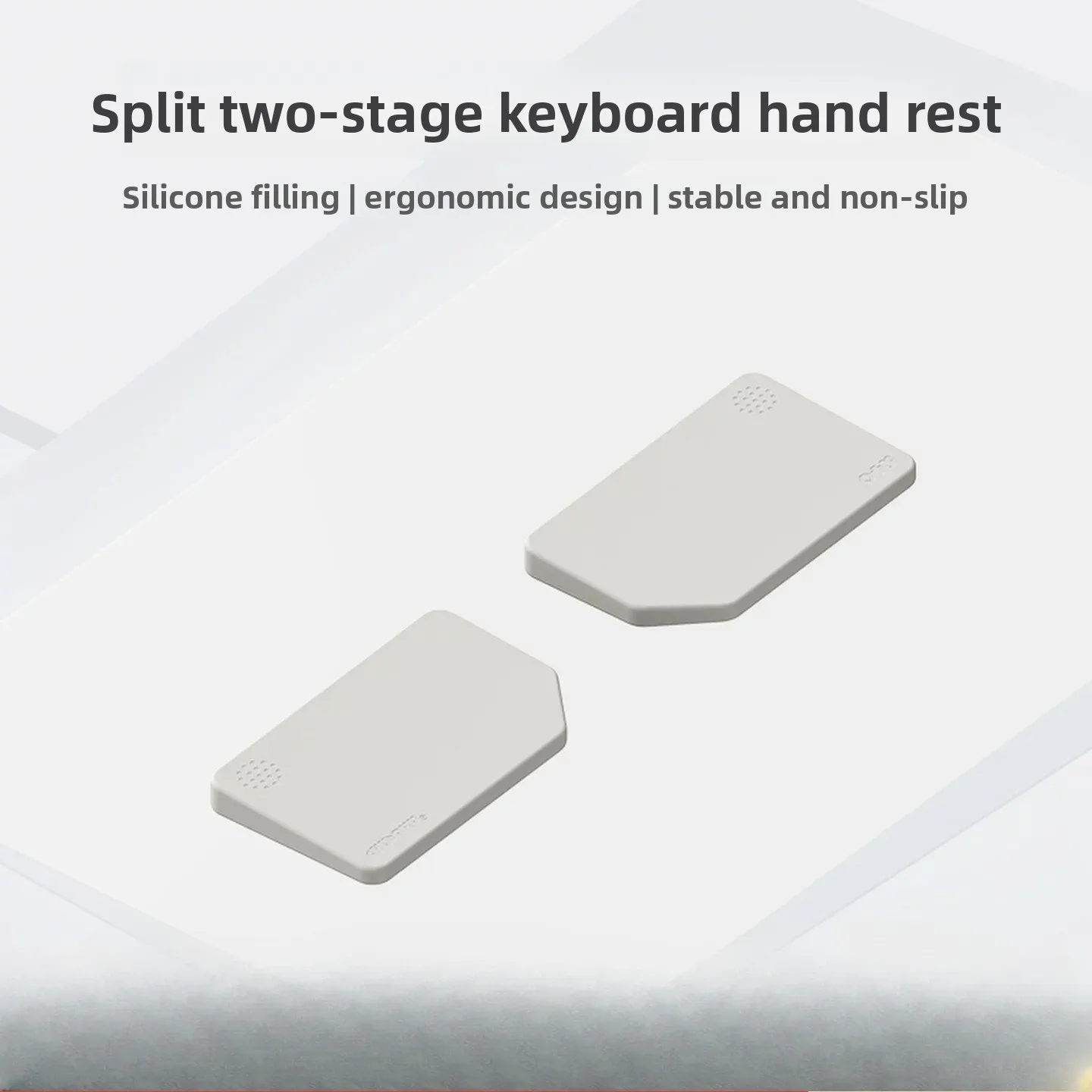 Custom NuPhy-Compatible Plastic Palm Rest, Split 2-Section Wrist Pad for High Low Profile Keyboards, Desk Ergonomic Support