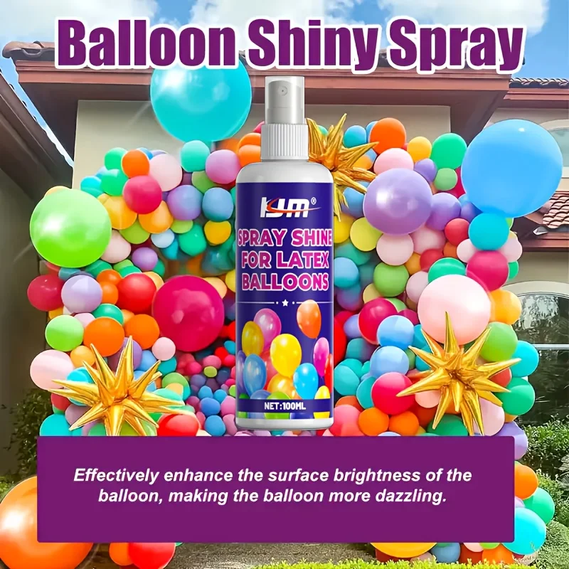 Ballonglanzspray, langanhaltende Glanzoberfläche, einfach zu bedienen, perfekt für Geburtstags- und Hochzeitsfeierdekorationen, Urlaubsatmosphäre