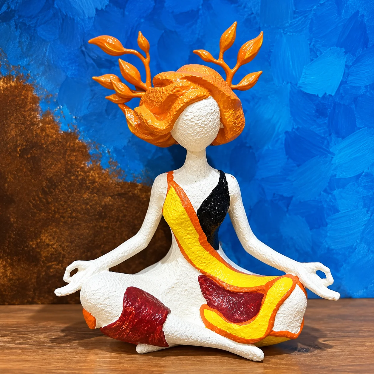 3/5 pcs Resin Yoga Meditation Figurine Abstract Serenity Statue Inner Peace Mindfulness Home Office Desk Decor Gift