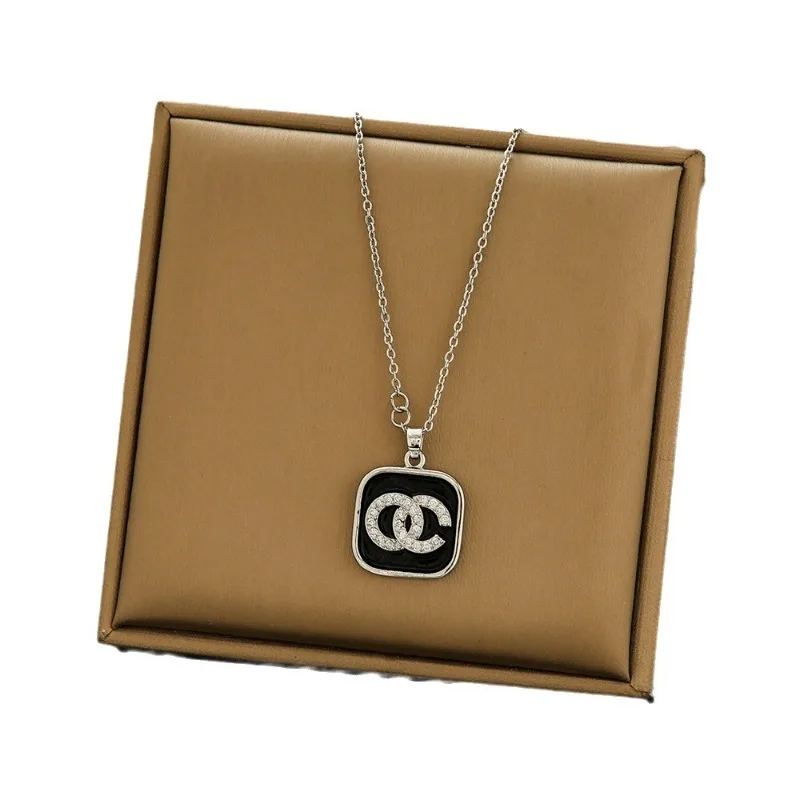 

The 2025 new trendy DIY accessory Real gold electroplated black earrings, necklace, pearl set, high-end feel 549968786