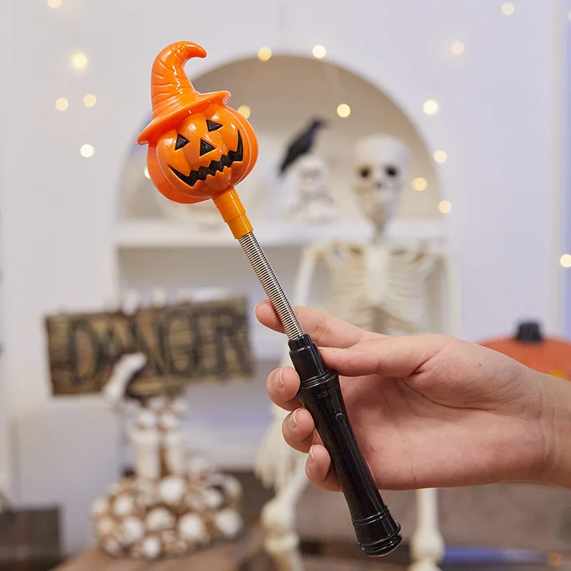 Halloween Pumpkin Light Up Toy Glowing Stick for Kids Party Favors, Halloween Decorations Gift for Bar Party Supplies