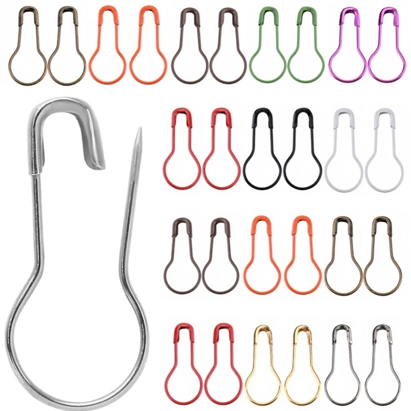 100Pcs/Lot Metal Safety Pins Gourd Pin Stitch Brooch Crochet Accessories Fastener for DIY Crafts Sewing Tag Tool Knitting Marker