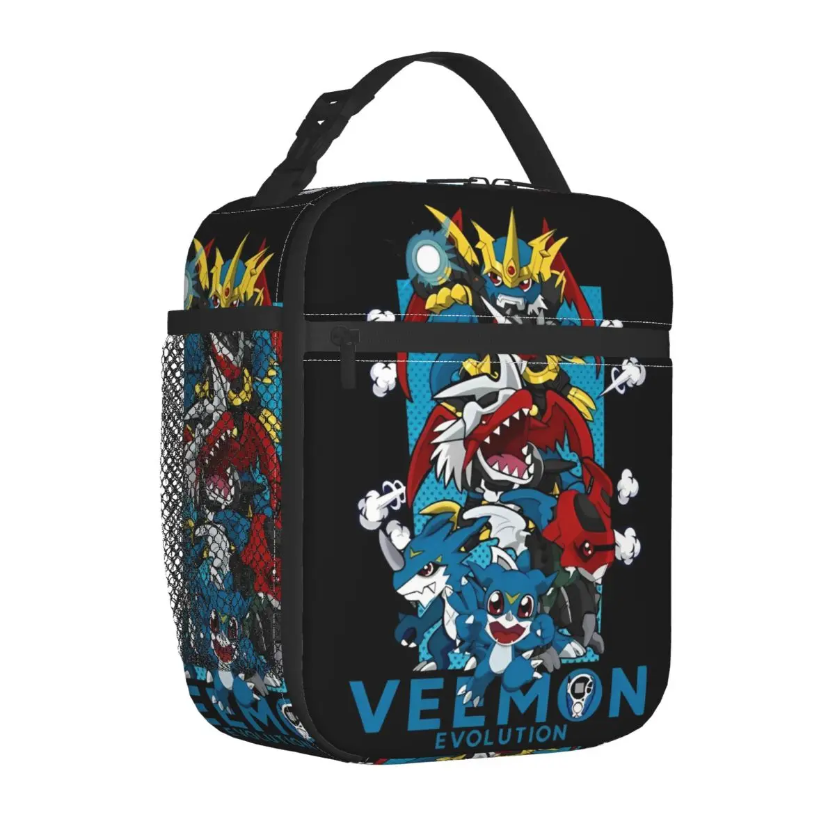 Digimon Veemon Evolution Insulated Lunch Bag High Capacity Lunch Container Cooler Bag Tote Lunch Box Work Picnic Men Women