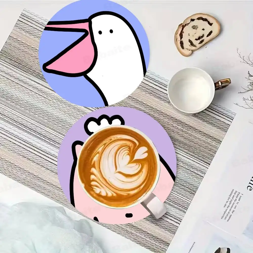 Cute Animals Natural Wood Coaster Creative Cartoon Absorbent Cushion Coffee Mug Bowl Cushion Insulation Cushion