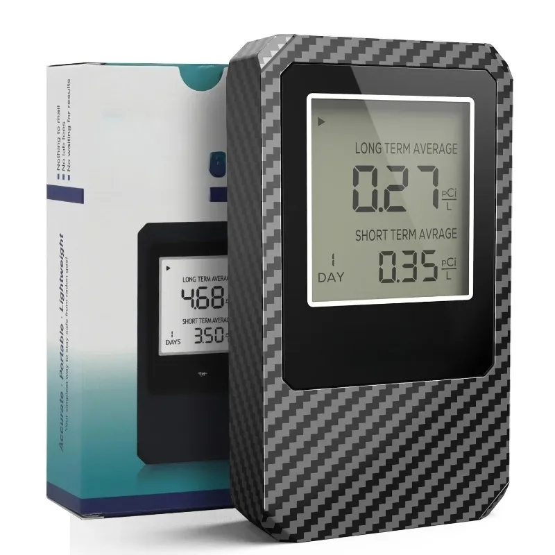 2025/LifeBasis Radon Monitoring 0-500 PCi/L Range Battery Operated Professional Portable Home Radon Detector-- Three Items