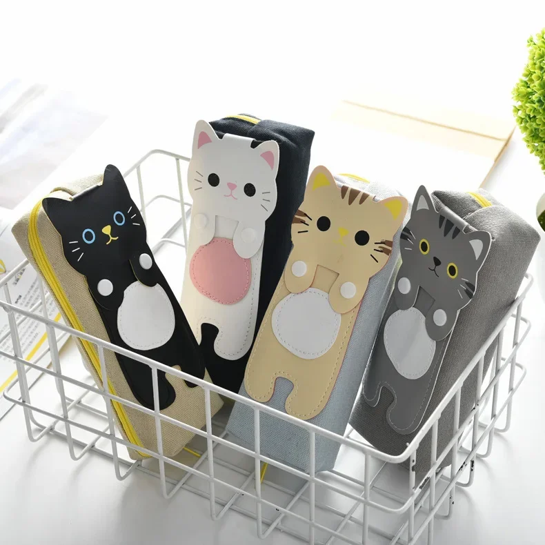 

Zipper Bag Fashion Cute Vintage 1PC Hot Sale Purse Handbags Pen Case Coin Pouch Canvas Paris Pencil Cosmetic Makeup