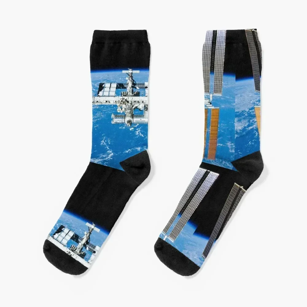 

International Space Station Socks sheer snow Men's Socks Luxury Women's