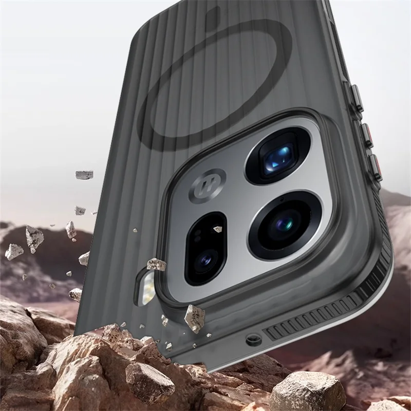 Voor OPPO Vinden X9 Pro Case Nieuwe Anti-slip Rand Gegolfd Magnetische Ijs Mist Anti-drop Cover voor Vinden X9 Schokbestendige Bumper Funda