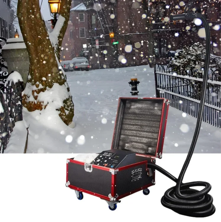 Outdoor Artificial Snow Making Machine DMX512 Snow Flake Generator for Christmas Halloween Festival Stage Performance