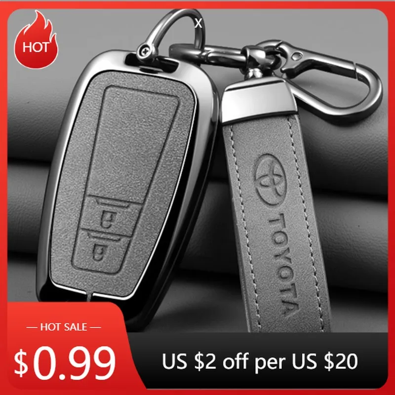 

Кожаный чехол для автомобильного смарт-ключа с дистанционным управлением для Toyota 2026, чехол для Toyota Avalon Camry RAV4 Prius CHR C-HR Corolla L