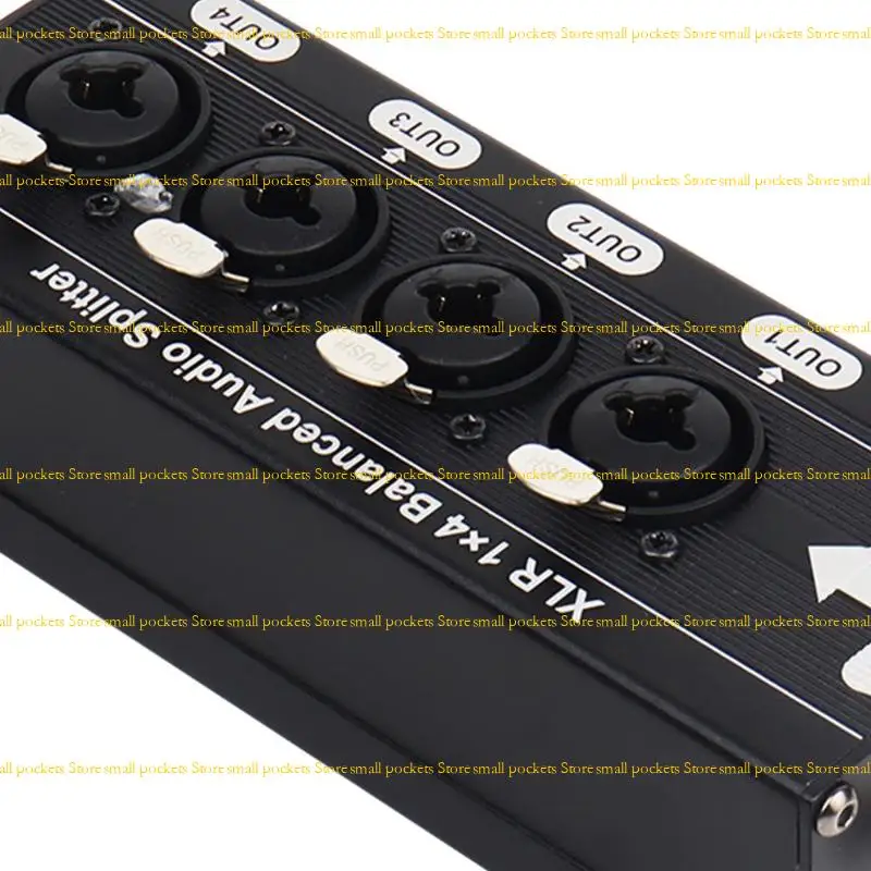 R1WD 6.5mm 1 dalam 4 Out 3pin Box Splitter Distribusi Profesional Distribusi Tanah Ground Kotak 1 hingga 4 Peralatan Studio