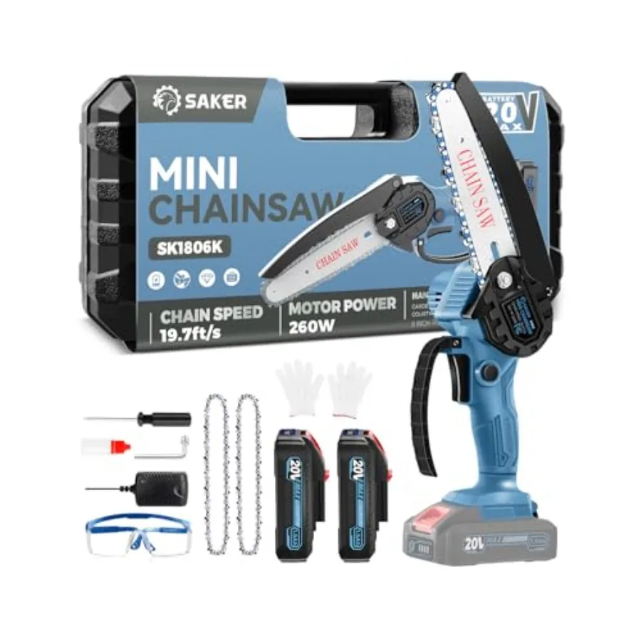 

Mini Chainsaw 6 Inch Chainsaws[2025 Upgraded] Mini Cordless Electric Chain Saw Small Handheld Portable Chain Saws Battery
