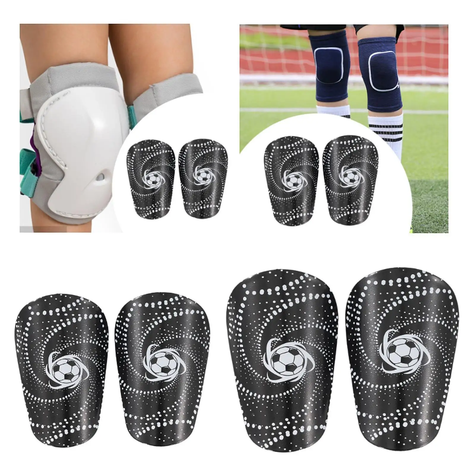 Espinilleras de fútbol rodilleras ergonómicas que absorben los golpes equipo de fútbol para correr baloncesto fútbol voleibol al aire libre