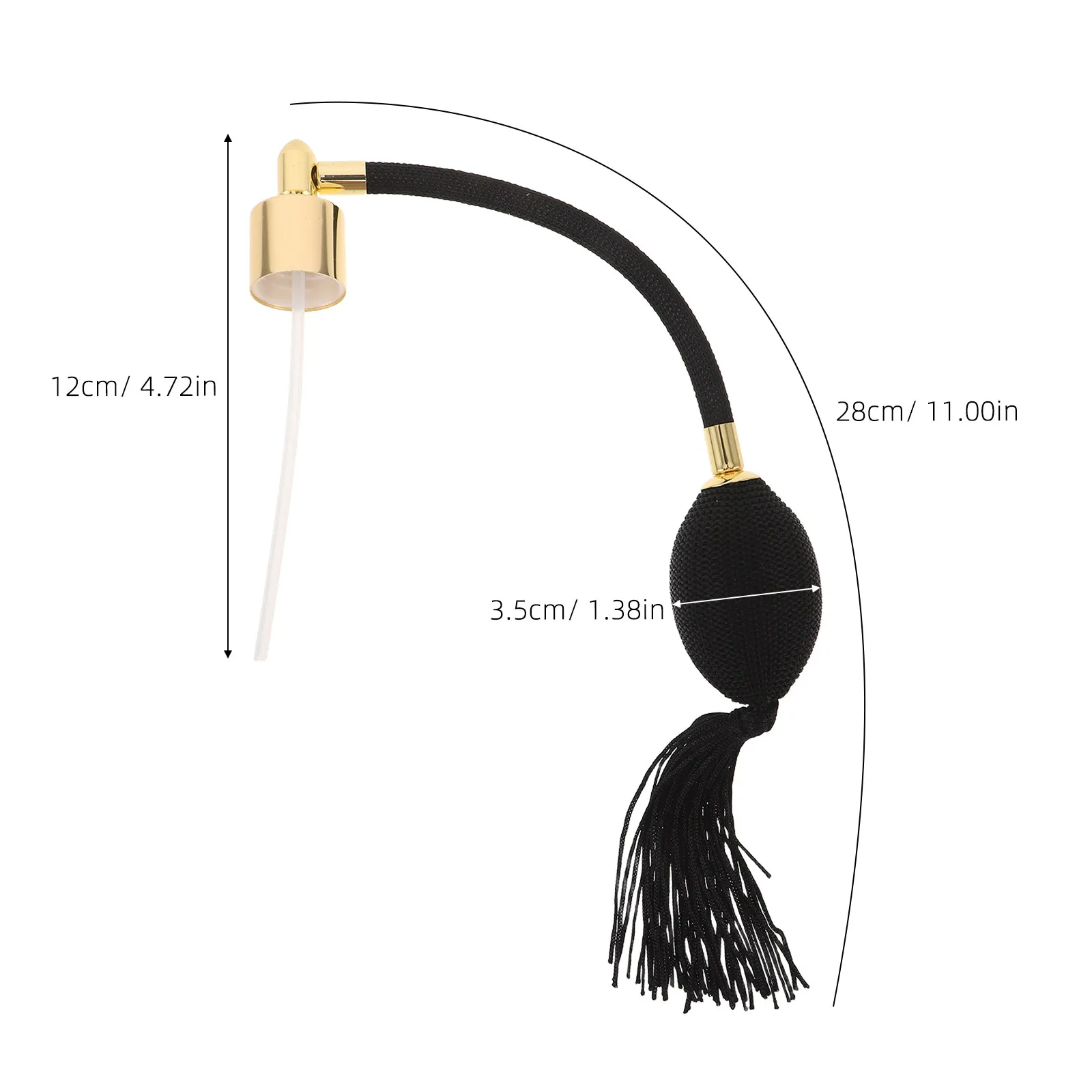 Perfume Bottle Spray Head Airbag 18Mm Black Golden Fine Mist Spray Cap Replacement Perfume Dispenser Pump Sprayer Accessories view 3