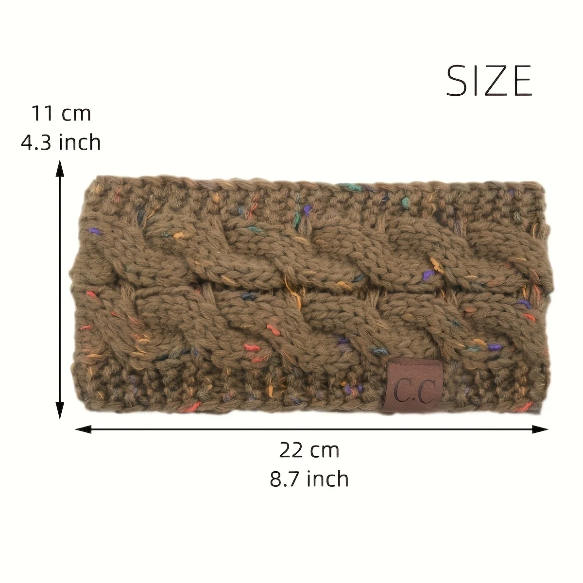 1pc Women'S Plush Winter Headband - Soft Warm with Elastic Closure, Comfortable Fabric For Cold Weather, Winter Headband