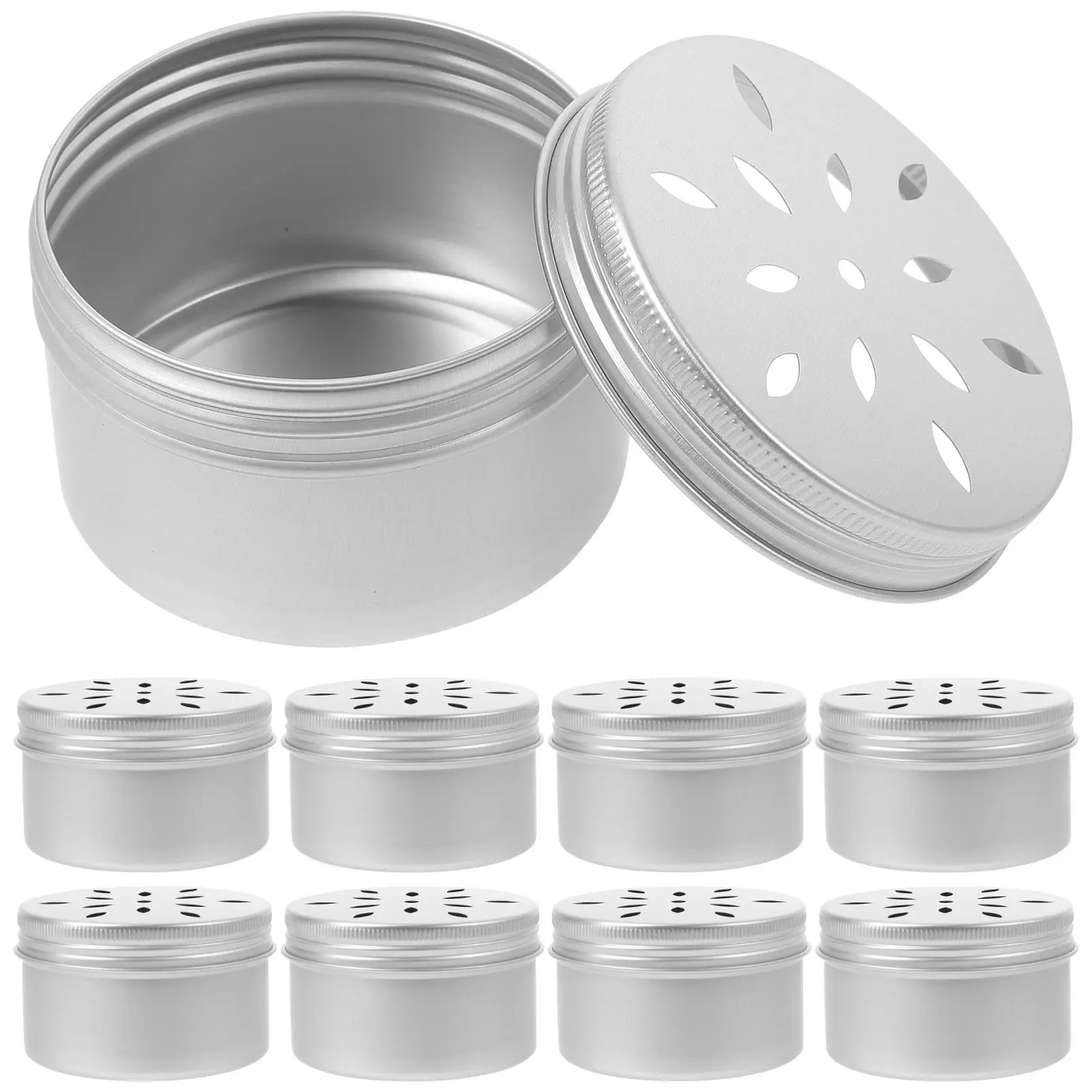 

10pcs 120ML Dog Training Aluminum Threaded Cap Puppy Sniffing Supplies Odor Container Pet Accessories