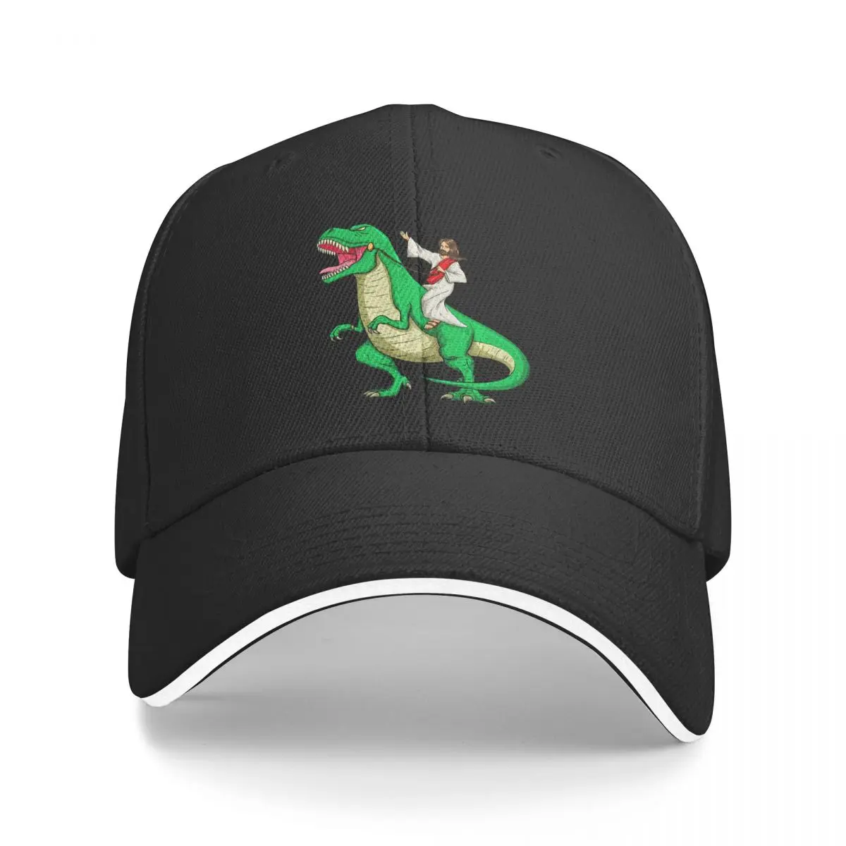 

Riding Dinosaur Funny Parody Tyrannosaurus Rex TRex Jesus Men Baseball Caps Peaked Cap Sun Shade Sunprotection Hat