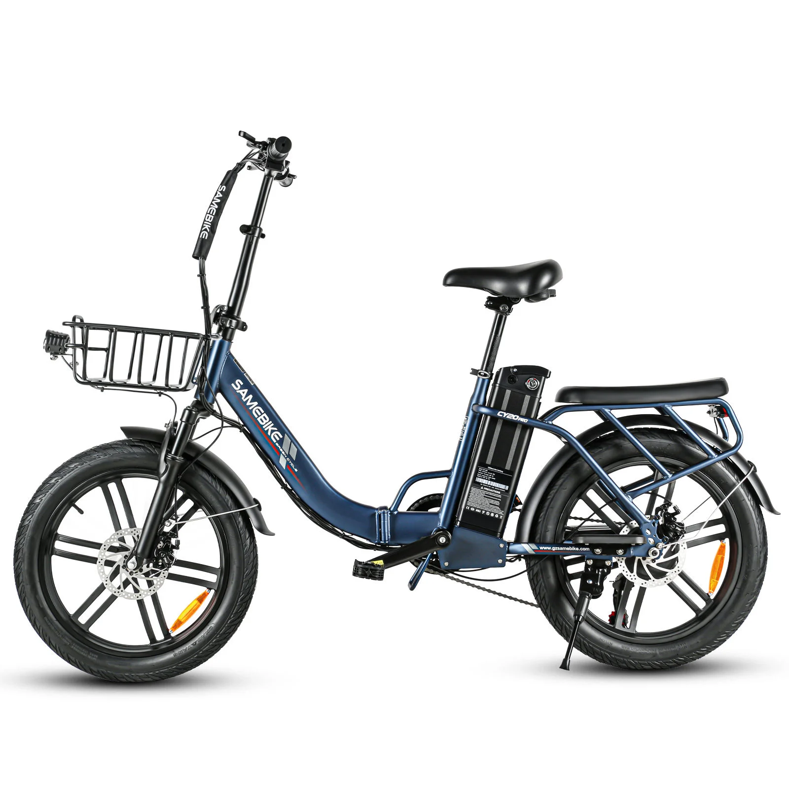 SAMEBIKE 500W Electric Bike for Adults 48V13Ah Removable Battery Foldable 20 Inch Fat Tire Urban Commuting CY20 POR E-Bike image 2