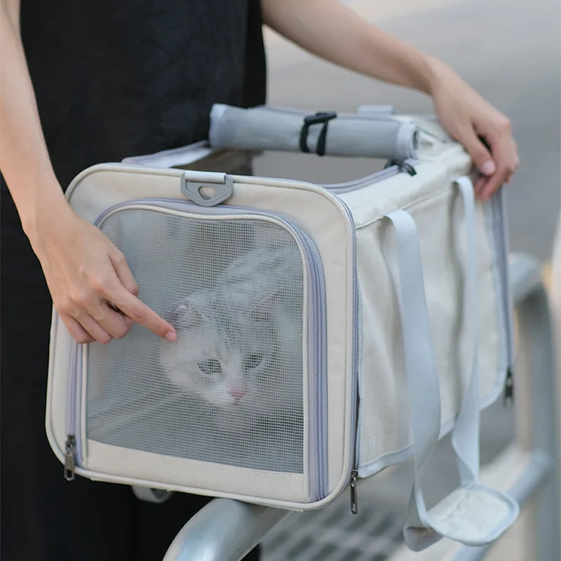 Pet Outing Bag Breathable Foldable Cat Bag Outing Bag Portable Car Portable Cat Cage Pet Bag