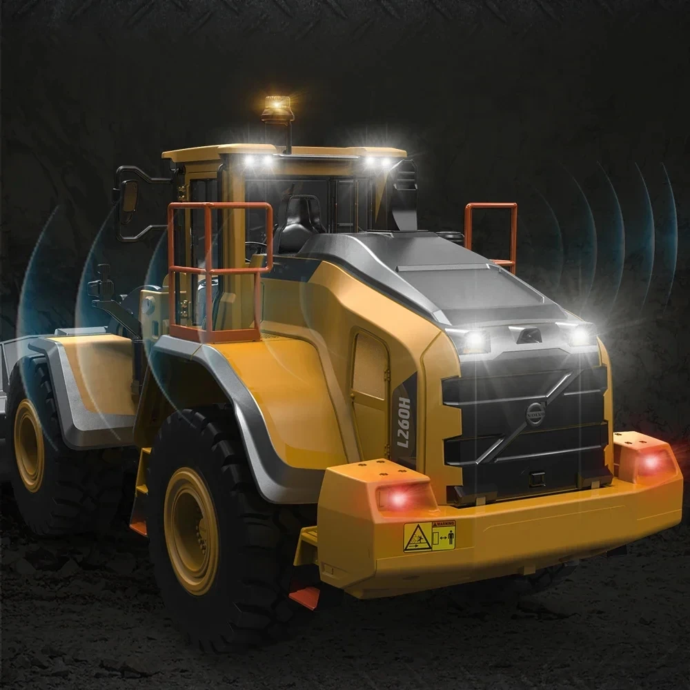 L260H 1/16 Scale RC Loader DoubleE E592 Electric Loader Sound Light Remote Control Car Construction Truck Boys Toy TH23665