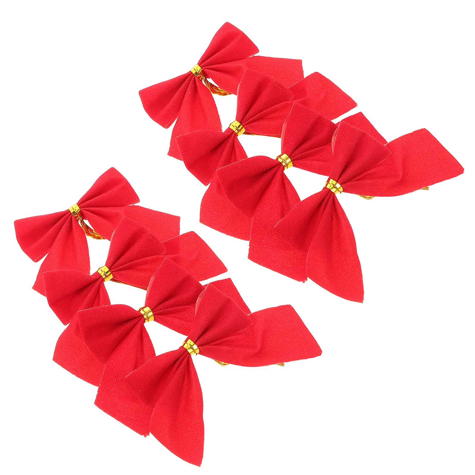 

Xmas Tree Bows Decoration Colorful Christmas Ornaments Ribbon Plaid Decorations for Hanging Metal Topper