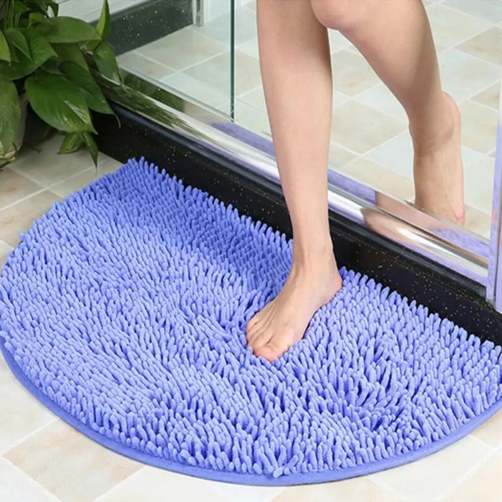 Bathroom Pet Mat Water Absorbent Non Slip Shower Rug Bath Mat Floor Carpet Chenille