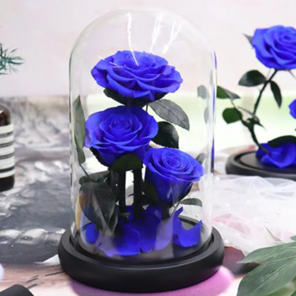 

3pcs Exquisite Eternal Gift Box Premium Glass Flower Bottle Valentine'S Day Rose Decoration Fresh Long-Lasting Beautiful Wedding