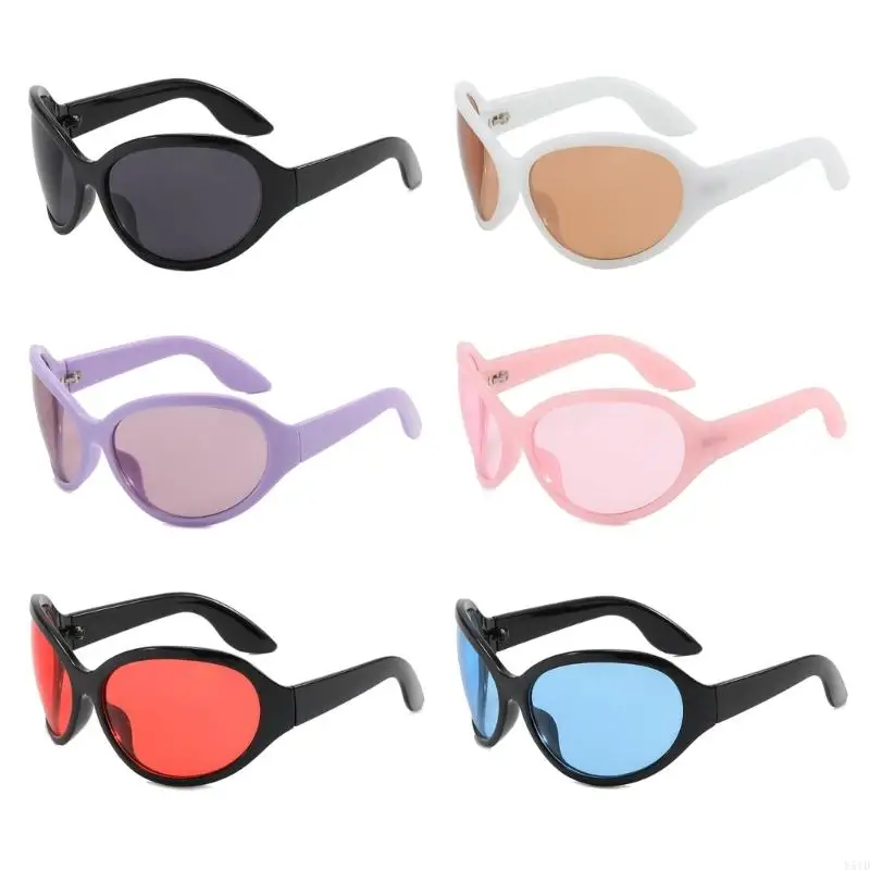 Y51D y2k Sunglasses Alien Sunglasses Punk Sunglasses Oversized Futuristic Wrap Around Sunglasses Uv400 Sunglasses
