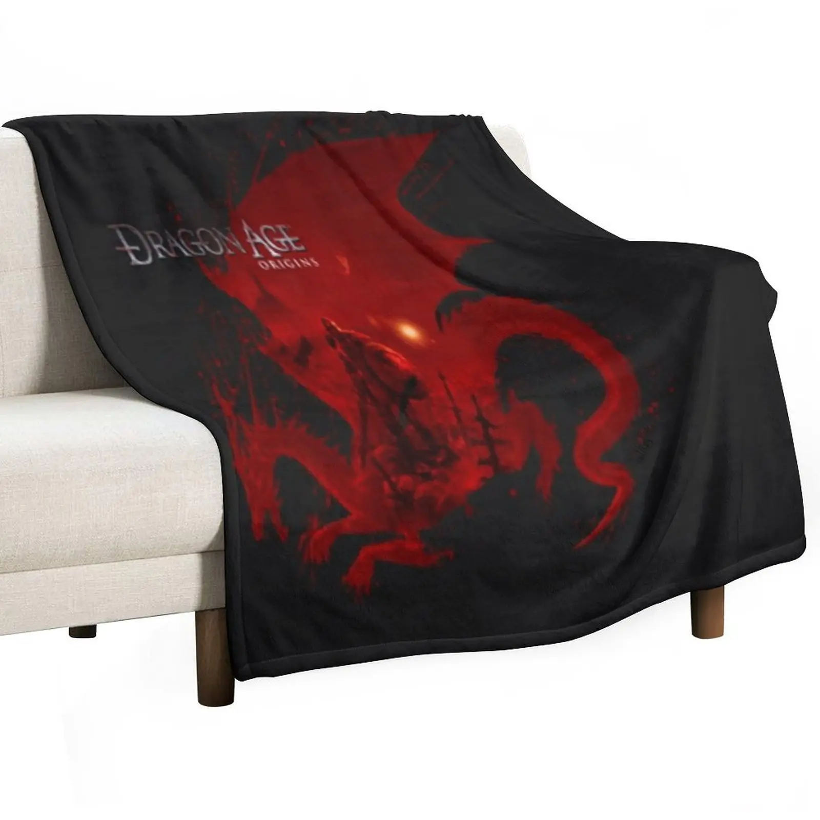 DRAGON AGE ORIGINS Throw Blanket cosplay anime Flannel Fabric Extra Large Throw halloween Cute Plaid Retros Blankets