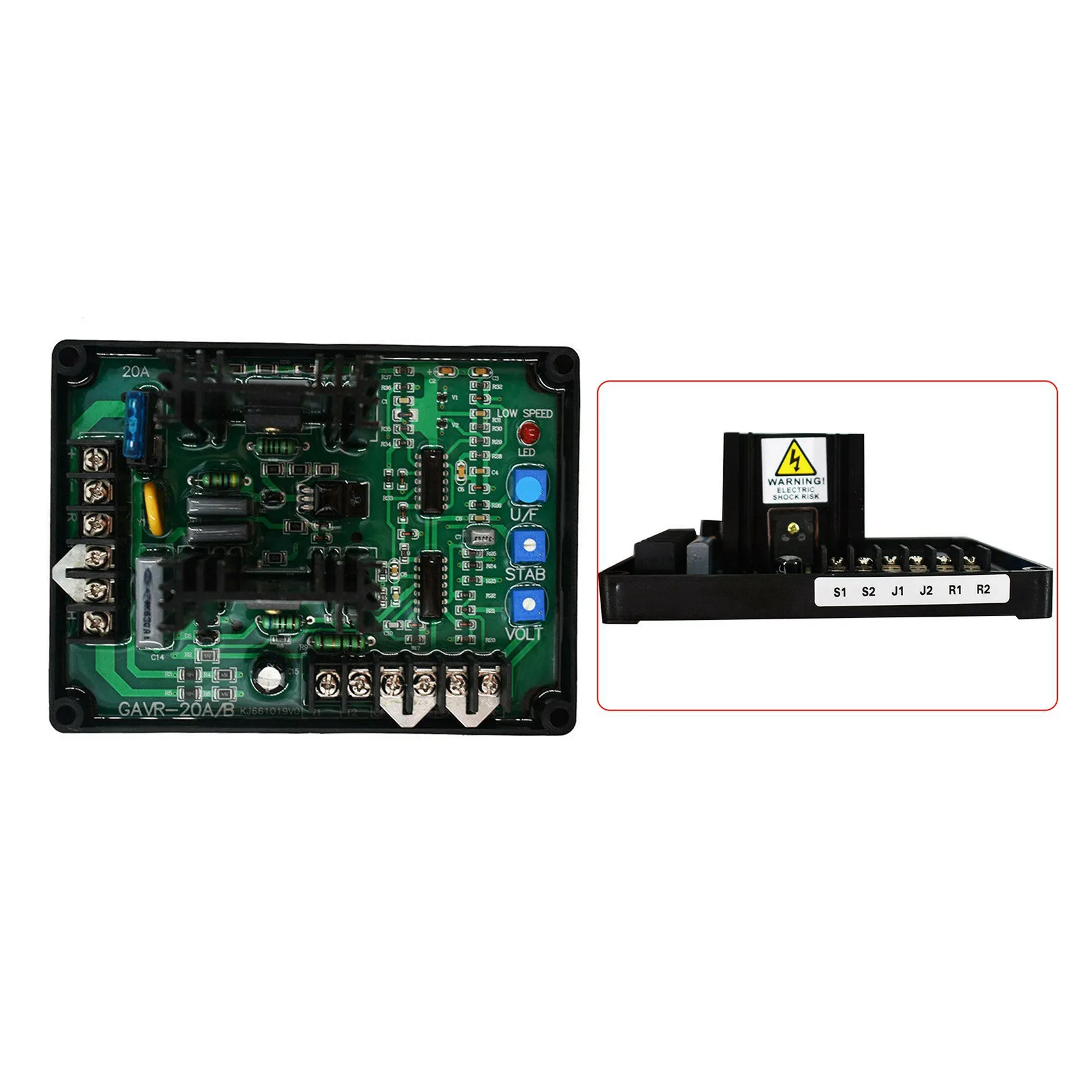 

2X Automatic Voltage Regulator Fit For Parbeau Generator AVR GAVR-20A