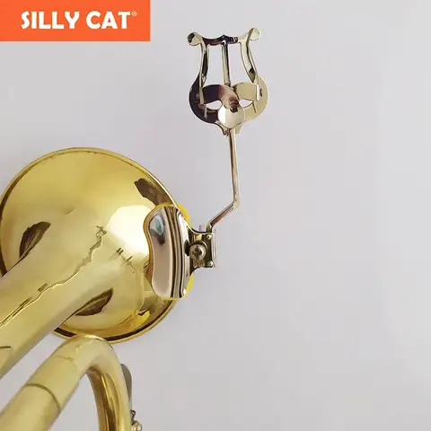 Metal Bb Trumpet Marching Clip Music Clip Small Clip Trumpet Music Holder Trumpet Music Clip Music Stand for Bb Trumpet